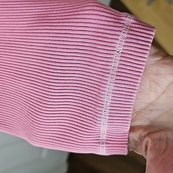 The North face pink 100% cotton long sleeve top Henley style W/‎ three snaps Lg - Picture 3 of 9